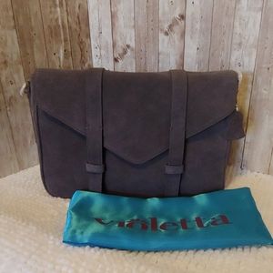 Violetta Grey Suede purse